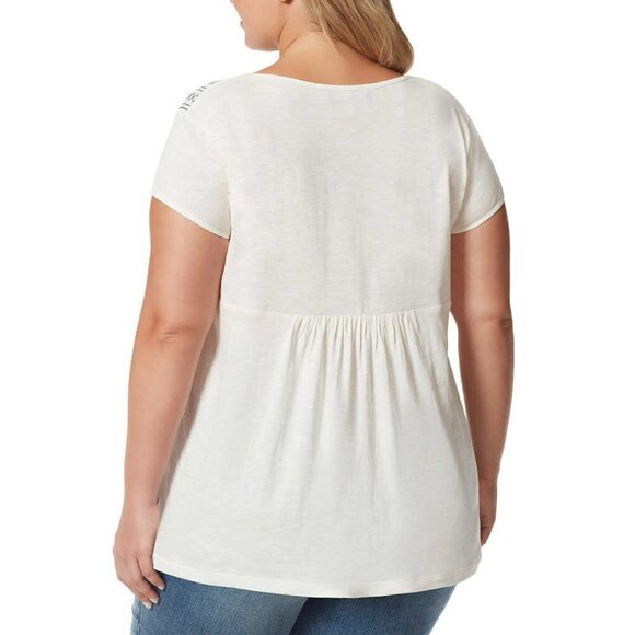 NWT Gloria Vanderbilt Women's Embroidered Relaxed Fit Tee Tunic Top - Picture 4 of 9